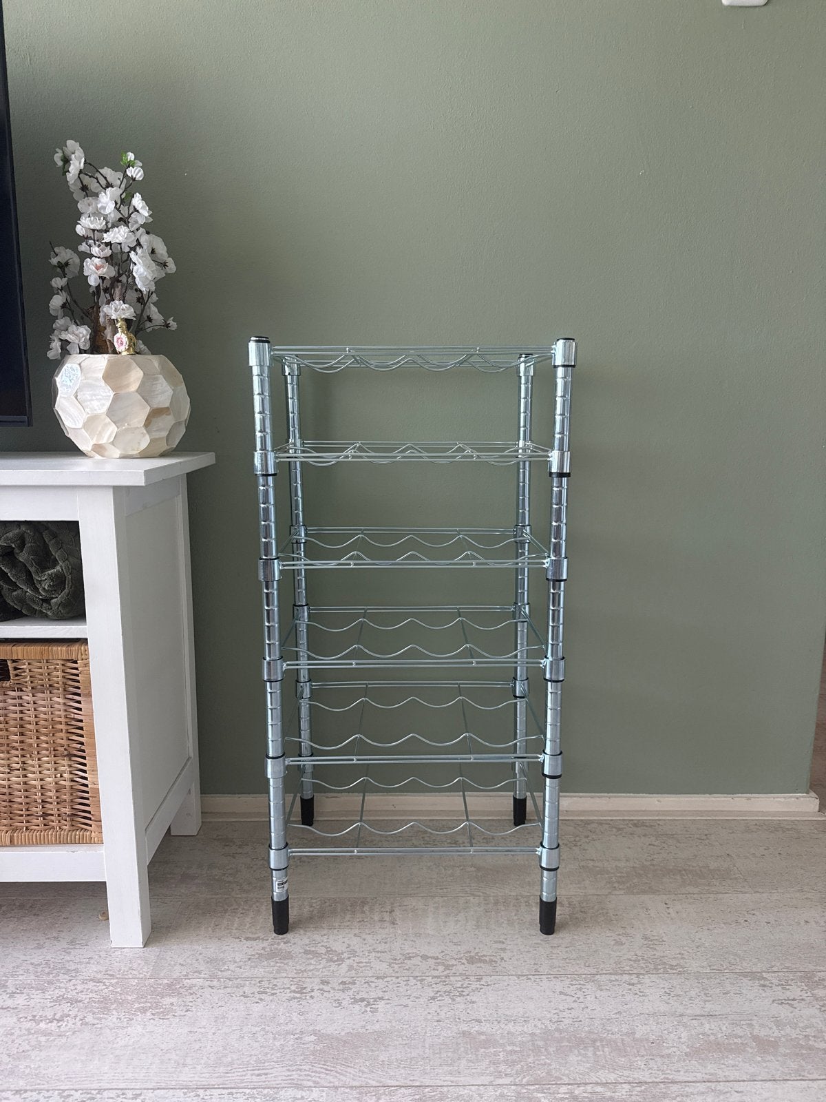 IKEA OMAR flessenrek / wijnrek - Metaal, Ophalen, 15 tot 25 flessen, Zo goed als nieuw, 75 – 100