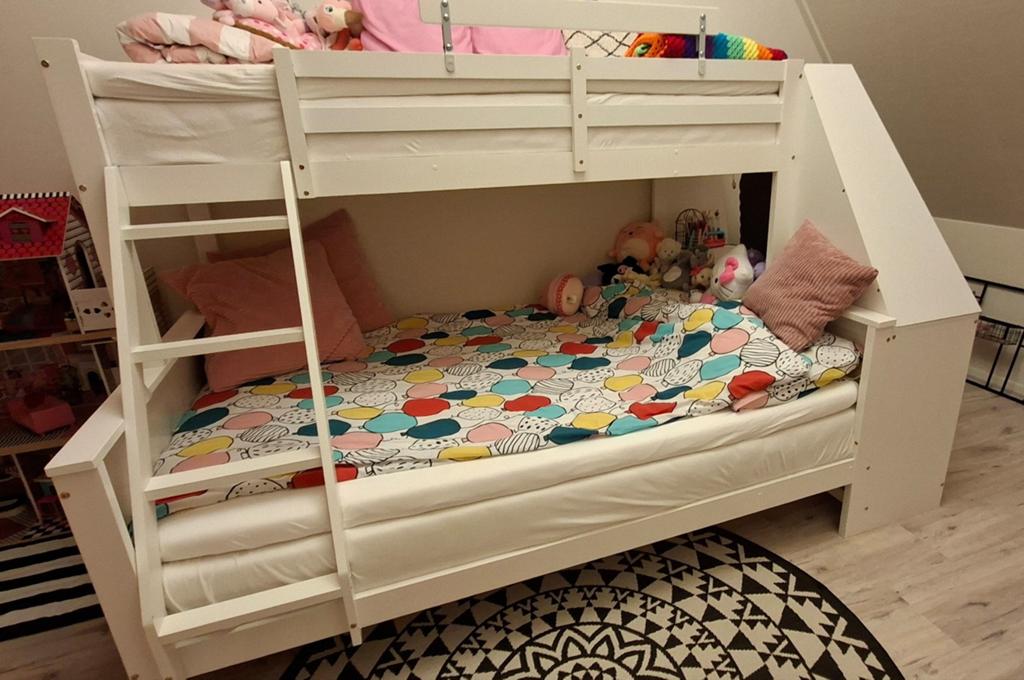 Stapelbed 140x200 & 90x200 wit, Kinderen en Baby's, Kinderkamer | Stapelbedden en Hoogslapers, Ophalen, Stapelbed