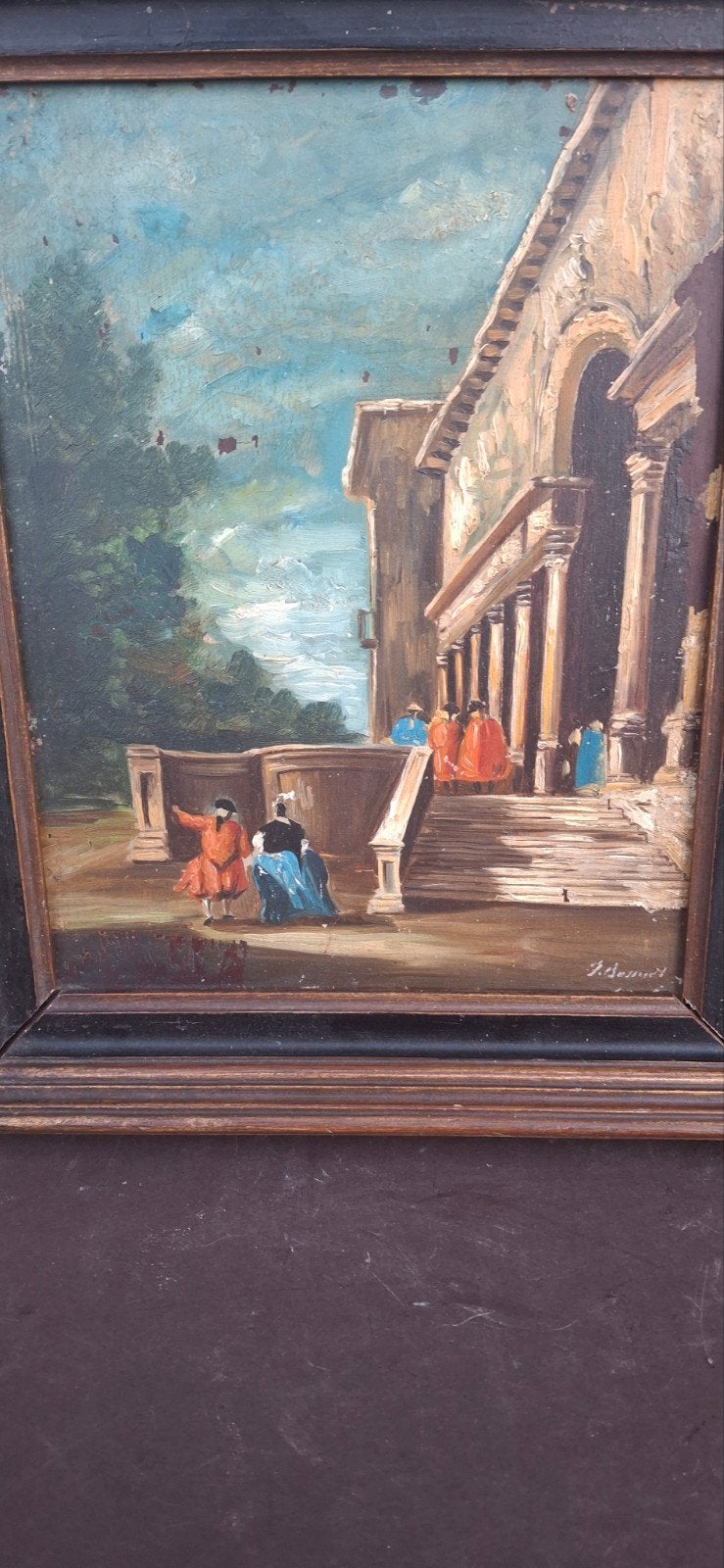 Mahonie paneeltje, Ophalen of Verzenden