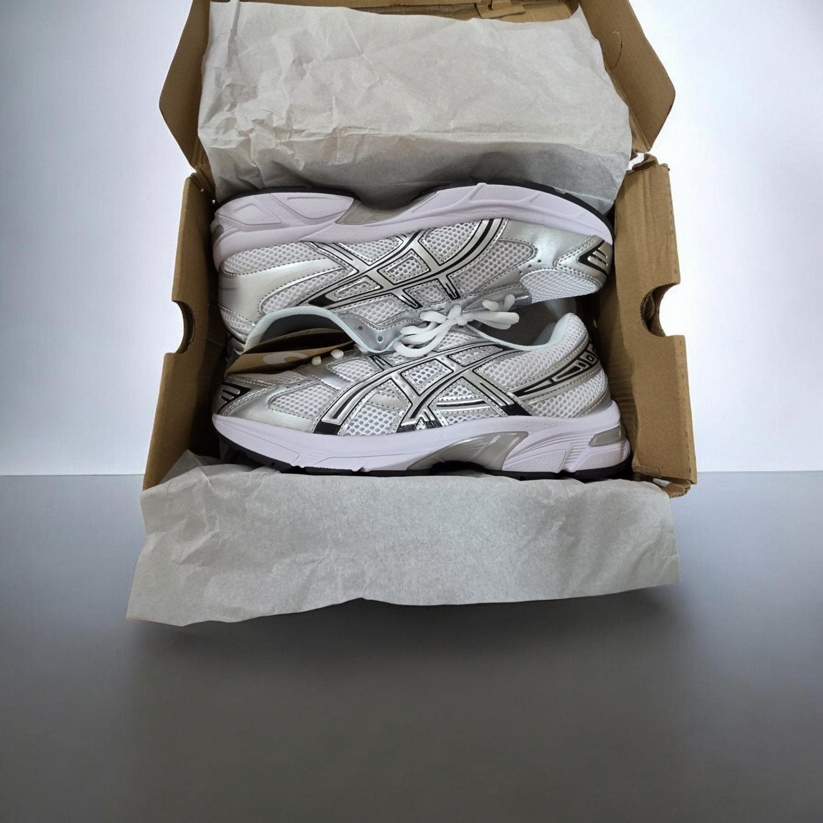 ASICS Gel-1130 Sneakers - Zilver/wit, Kleding | Dames, Schoenen, Wit, Nieuw, Ophalen of Verzenden, Sneakers of Gympen