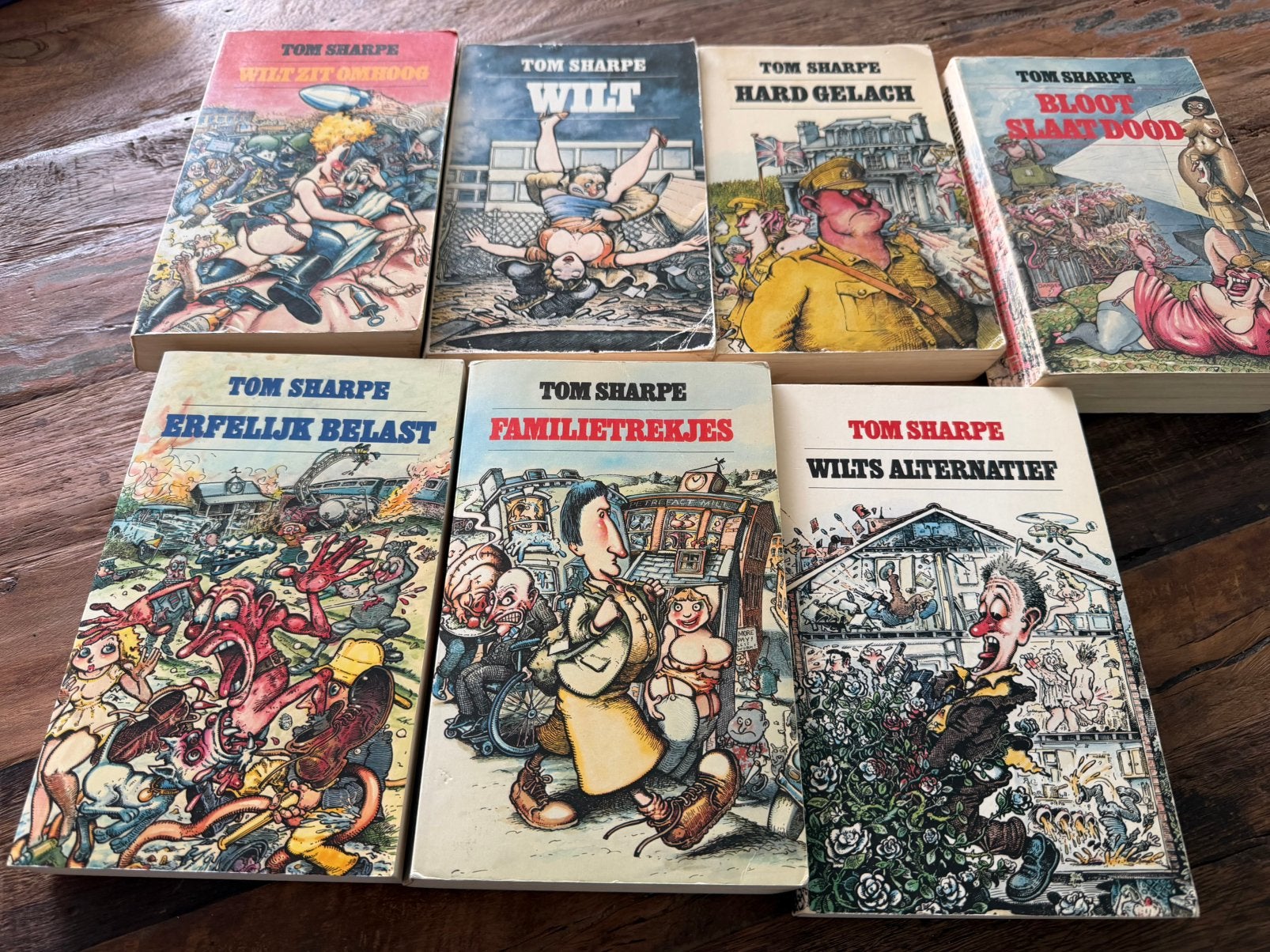 Tom Sharpe boeken, Boeken, Meerdere stripboeken, Ophalen, Zo goed als nieuw