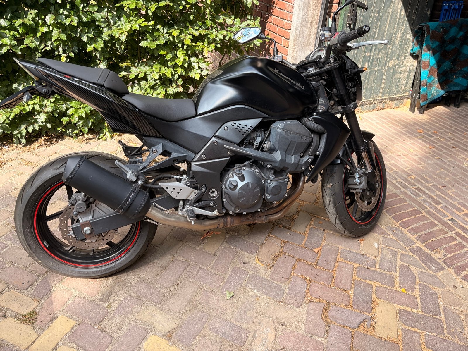 Kawasaki Z750 Naked Bike 2008 - 26xxx KM - Mat Zwart, Handvatverwarming, 4 cilinders, Gebruikt, Particulier