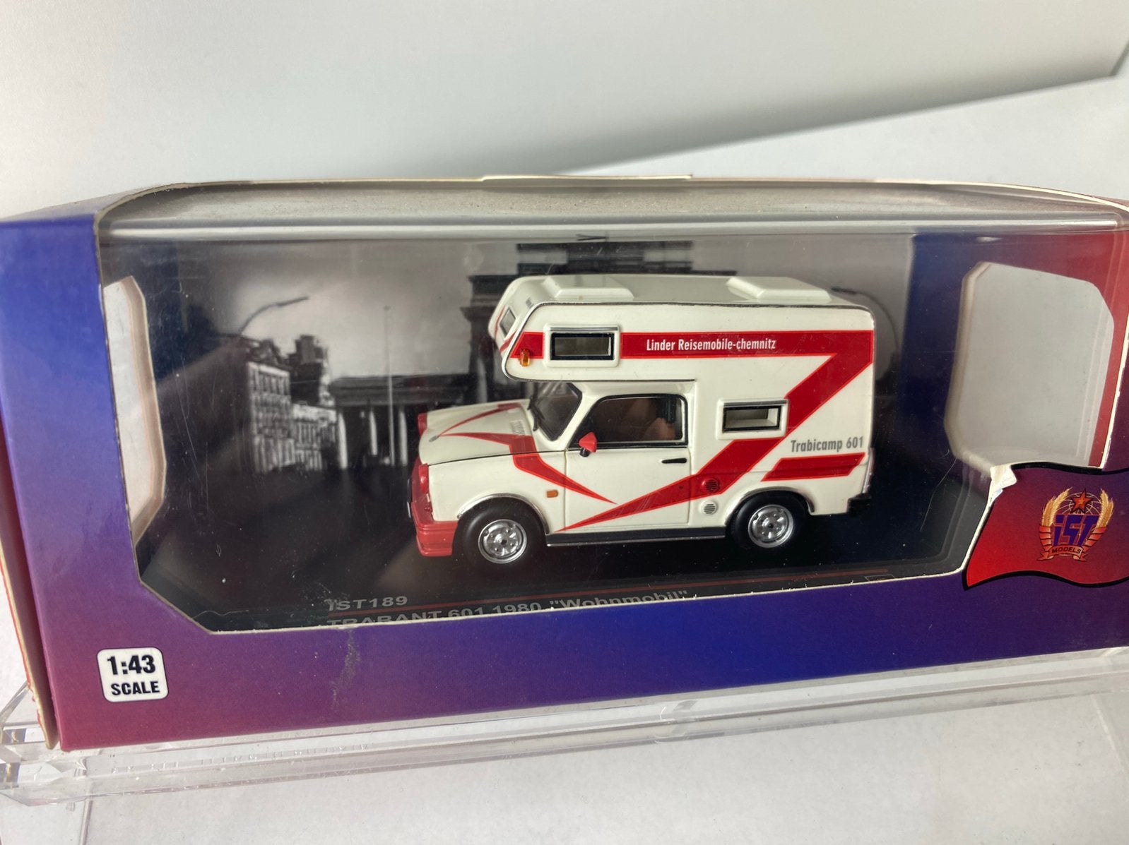 1:43 TRABANT 601 camper/wohnmobil, Ophalen of Verzenden, Nieuw, Auto, Overige merken