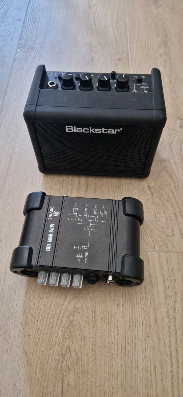 Blackstar Fly 3 Mini Gitaarversterker + Devine MPS MM 100, Ophalen of Verzenden, Zo goed als nieuw, Minder dan 50 watt