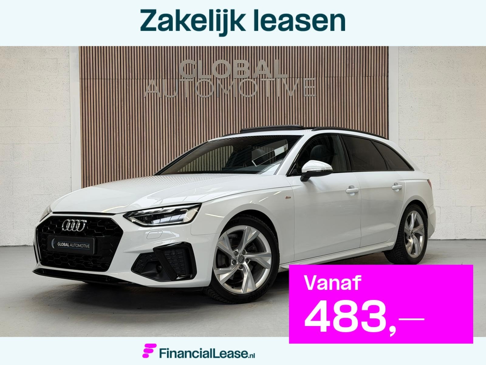 Audi A4 Avant 35 TFSI S LINE - AUTOMAAT - SCHUIFDAK - VIRTUA, Dealer onderhouden, Gebruikt, 4 cilinders, Wit