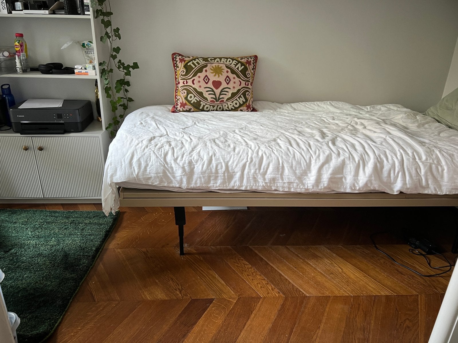 Auping Eenpersoonsbed 90 x200, spiraal bodem, Ophalen, Eenpersoons, Hout, 90 cm