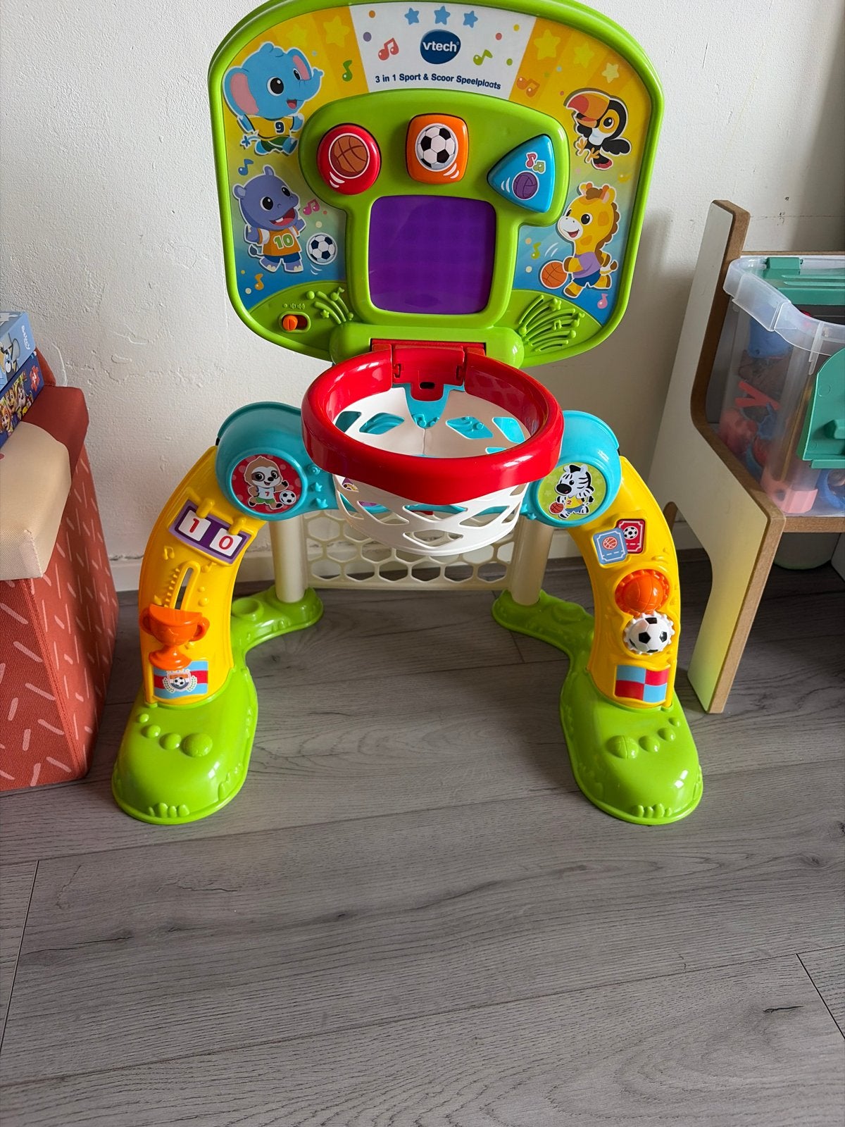 VTech 3-in-1 Sport & Scoor Speelplaats met 3 ballen, Ophalen, Zo goed als nieuw, Overige typen, Met licht