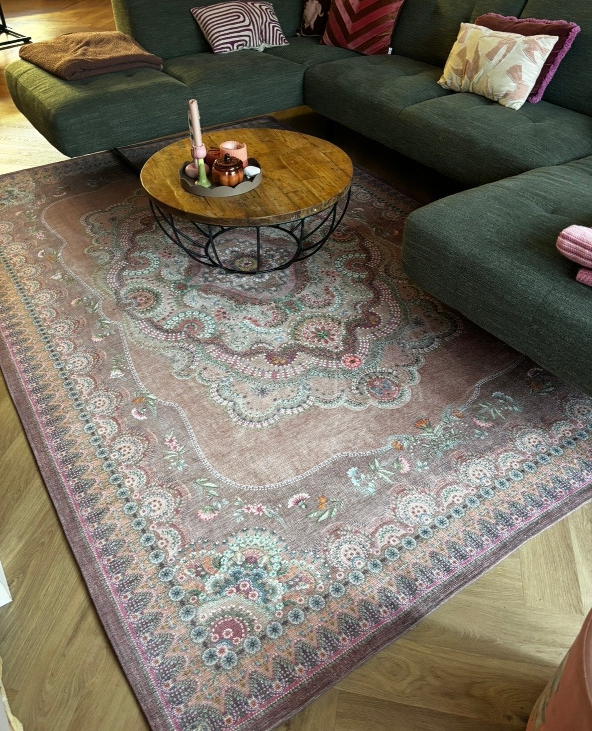 Vloerkleed Majorelle Pip Studio Terra 275x185, Huis en Inrichting, Gebruikt, Bruin, 150 tot 200 cm, 200 cm of meer