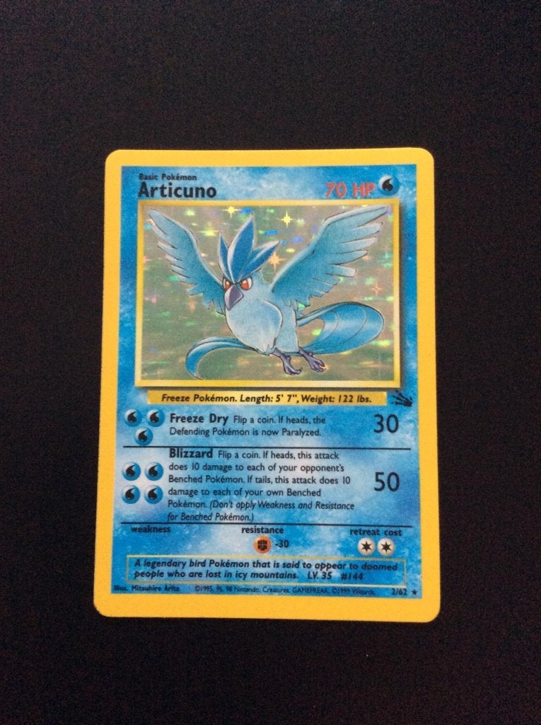 Articuno - Base set 1 Fossil - Pokémonkaart, Hobby en Vrije tijd, Verzamelkaartspellen | Pokémon, Ophalen of Verzenden, Zo goed als nieuw