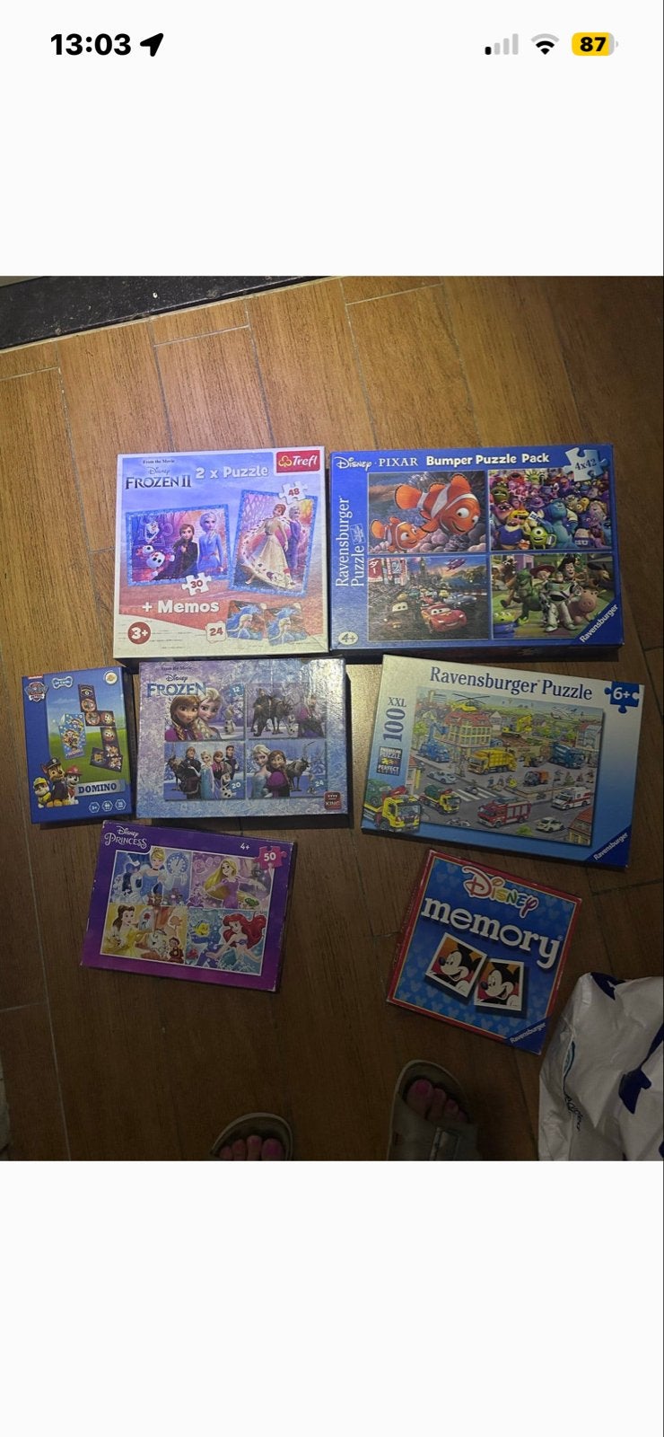 Diverse puzzels en spellen (Disney, Frozen, LOL, Levensweg), Een of twee spelers, Ophalen, Gebruikt