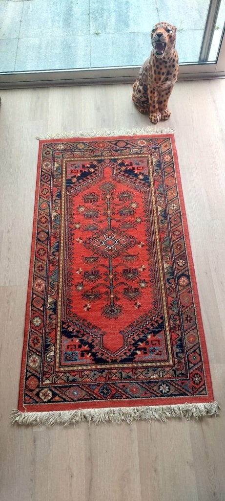 Vintage Oosters vloerkleed kleed Perzisch tapijt 175 x 90 cm, Eu, Gebruikt, Eu, Vintage