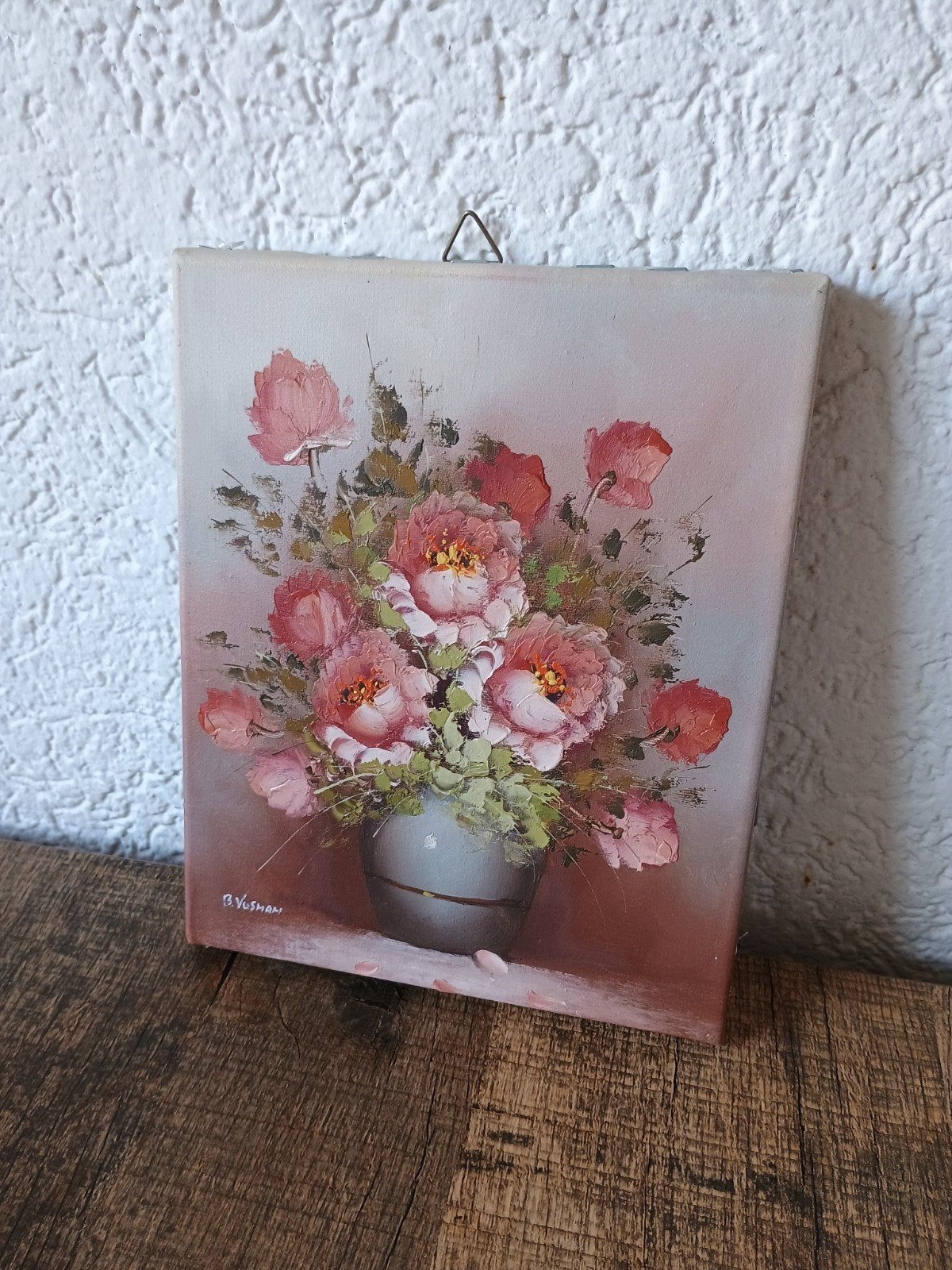 Schilderij - Bloemen -  B.Vosman, Huis en Inrichting, Woonaccessoires | Schilderijen, Tekeningen en Foto's, Ophalen of Verzenden