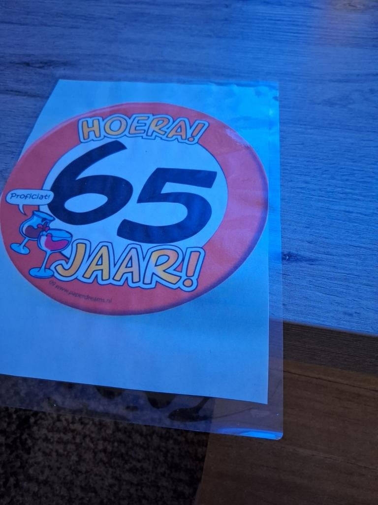 65 jaar, Ophalen of Verzenden, Versiering, Verjaardag