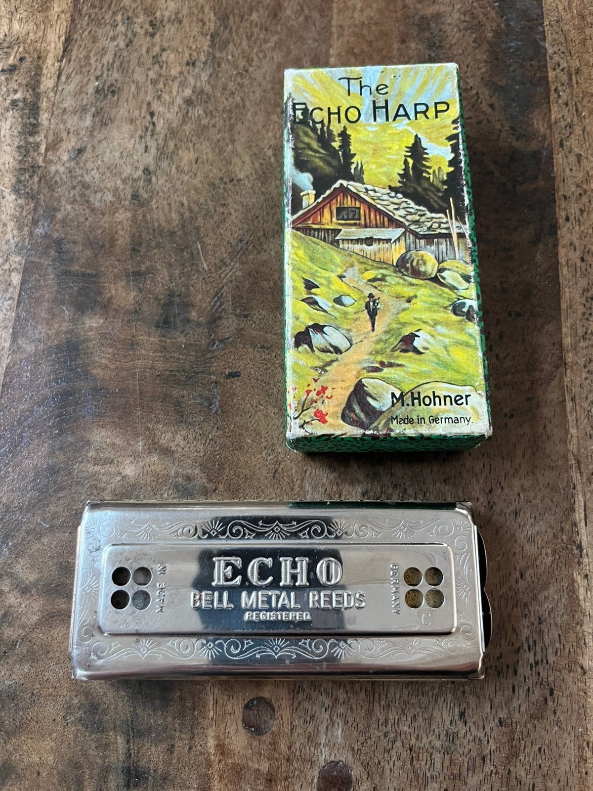 Mondharmonica m. Hohner the echo harp, Ophalen of Verzenden, Zo goed als nieuw