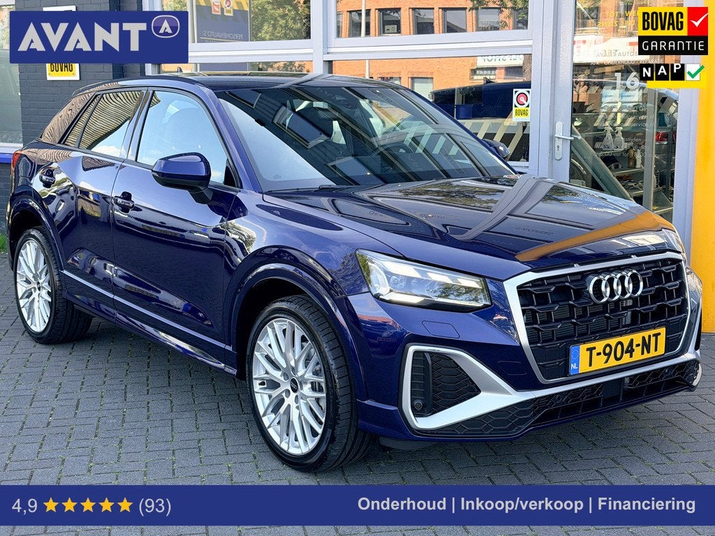 Audi Q2 35 TFSI - NAP - 2x S-Line - Camera - Nieuwstaat - 19, 150 pk, Blauw, Leder en Stof, Origineel Nederlands