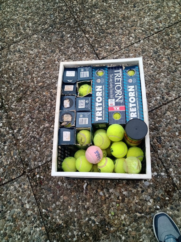 Tennisballen gebruikt (voor de hond), Ophalen of Verzenden, Gebruikt, Overig speelgoed