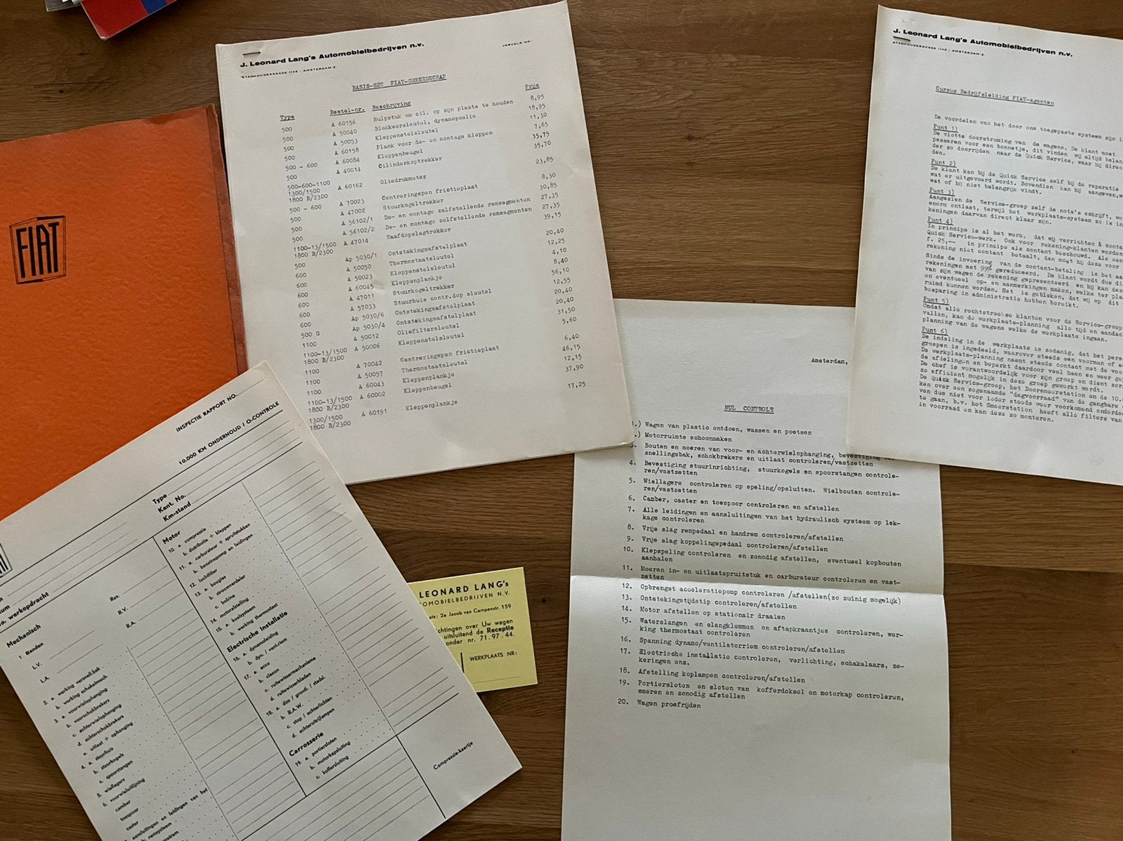 Uniek! Cursus Bedrijfsleiding FIAT agenten 1963, Ophalen of Verzenden, Zo goed als nieuw, Overige merken