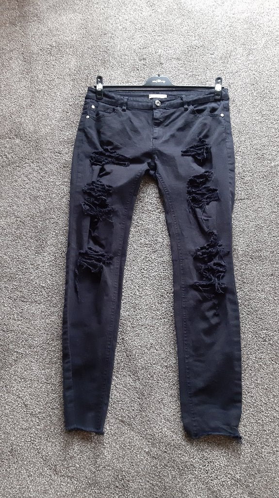 Dames stretch jeans / spijkerbroek zwart - maat 40, Ophalen of Verzenden, Zo goed als nieuw, Zwart, W30 - W32 (confectie 38/40)