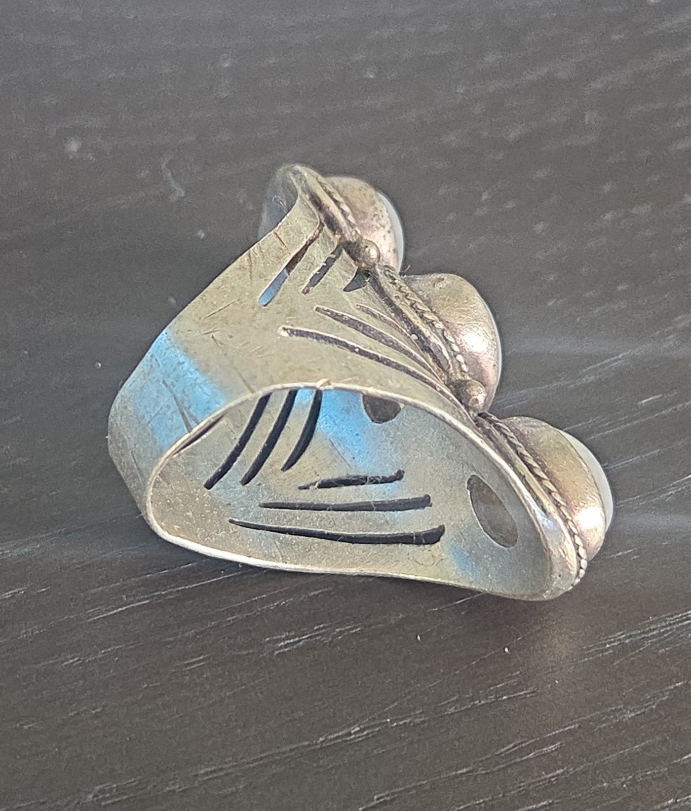 vintage handgemaakte sterling zilveren ring maansteen, Ophalen of Verzenden, Zo goed als nieuw, X, Dame