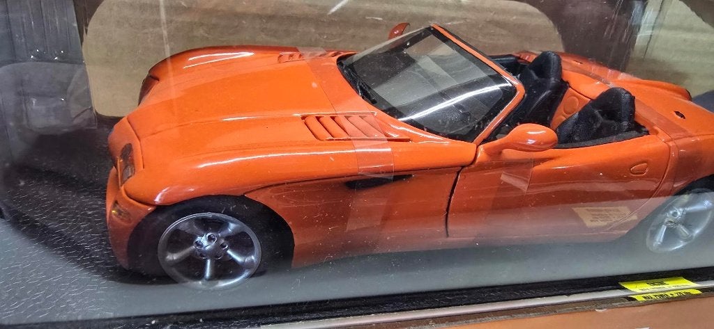 Dodge concept car 1997 met cabrio top  oranje  anson 1:18, Hobby en Vrije tijd, Ophalen, Zo goed als nieuw, Auto, Anson