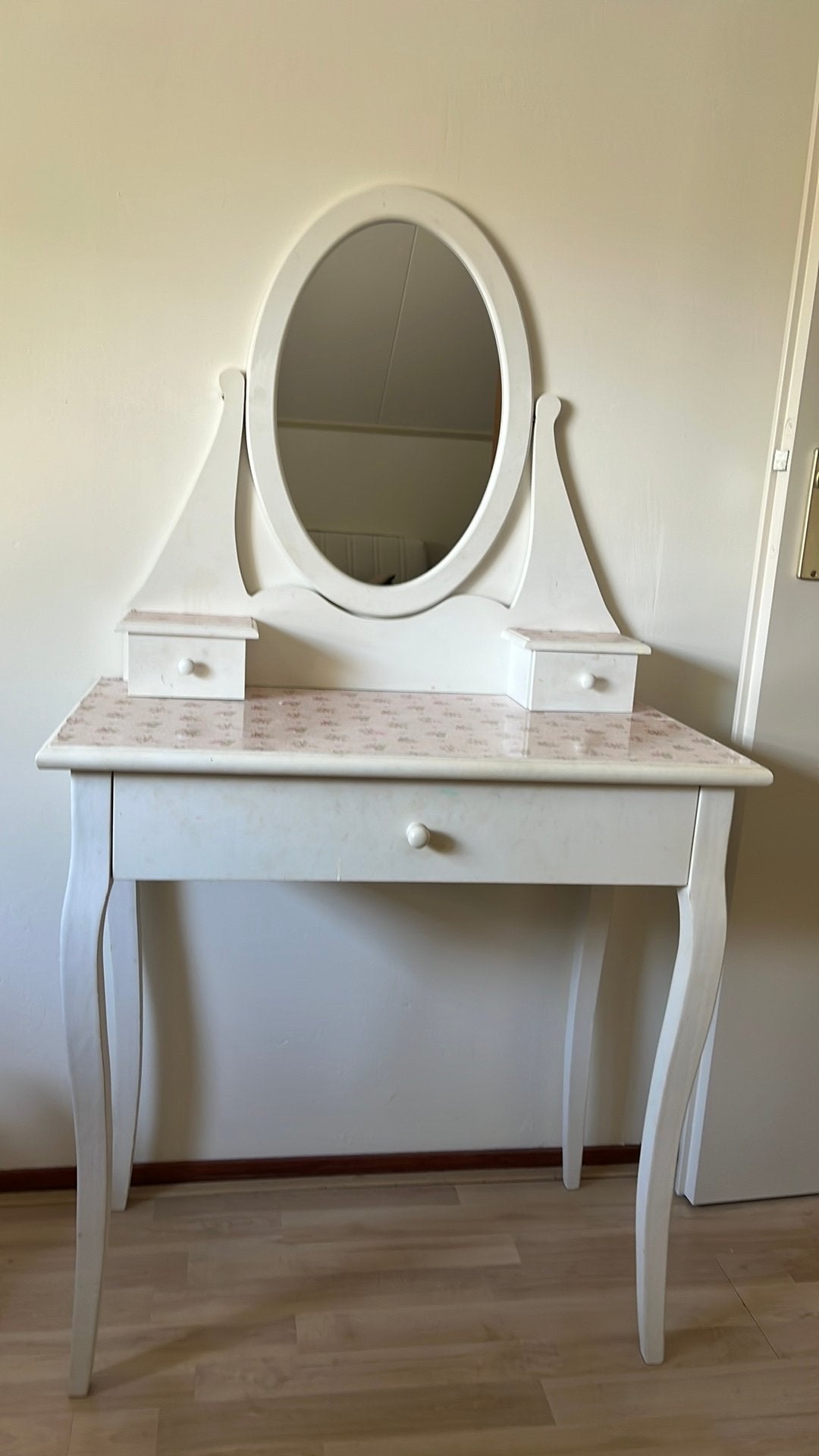 Leuke kaptafel, Wit, Ophalen, Gebruikt, Opbergmeubel