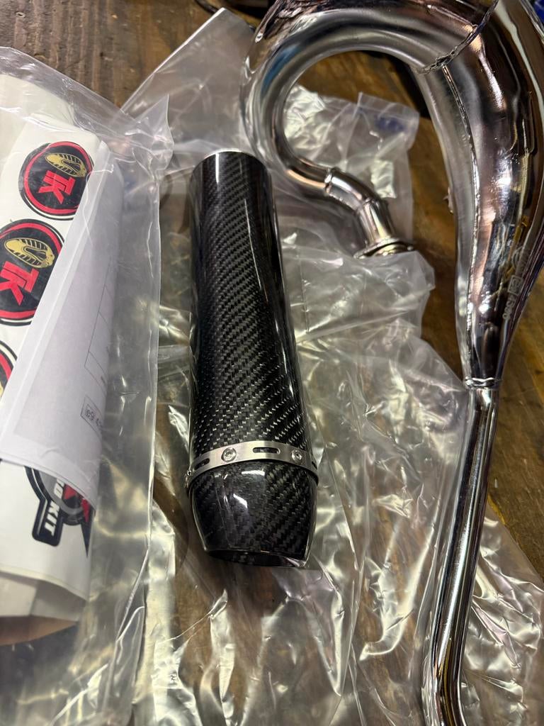 Derbi Turbokit uitlaat met carbon demper - Nieuw!, Derbi, Derbi, Nieuw, Uitlaat