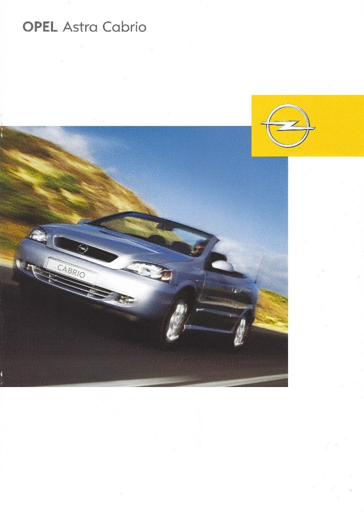 Brochure Opel Astra Cabrio 2003, Ophalen of Verzenden, Gelezen, Opel