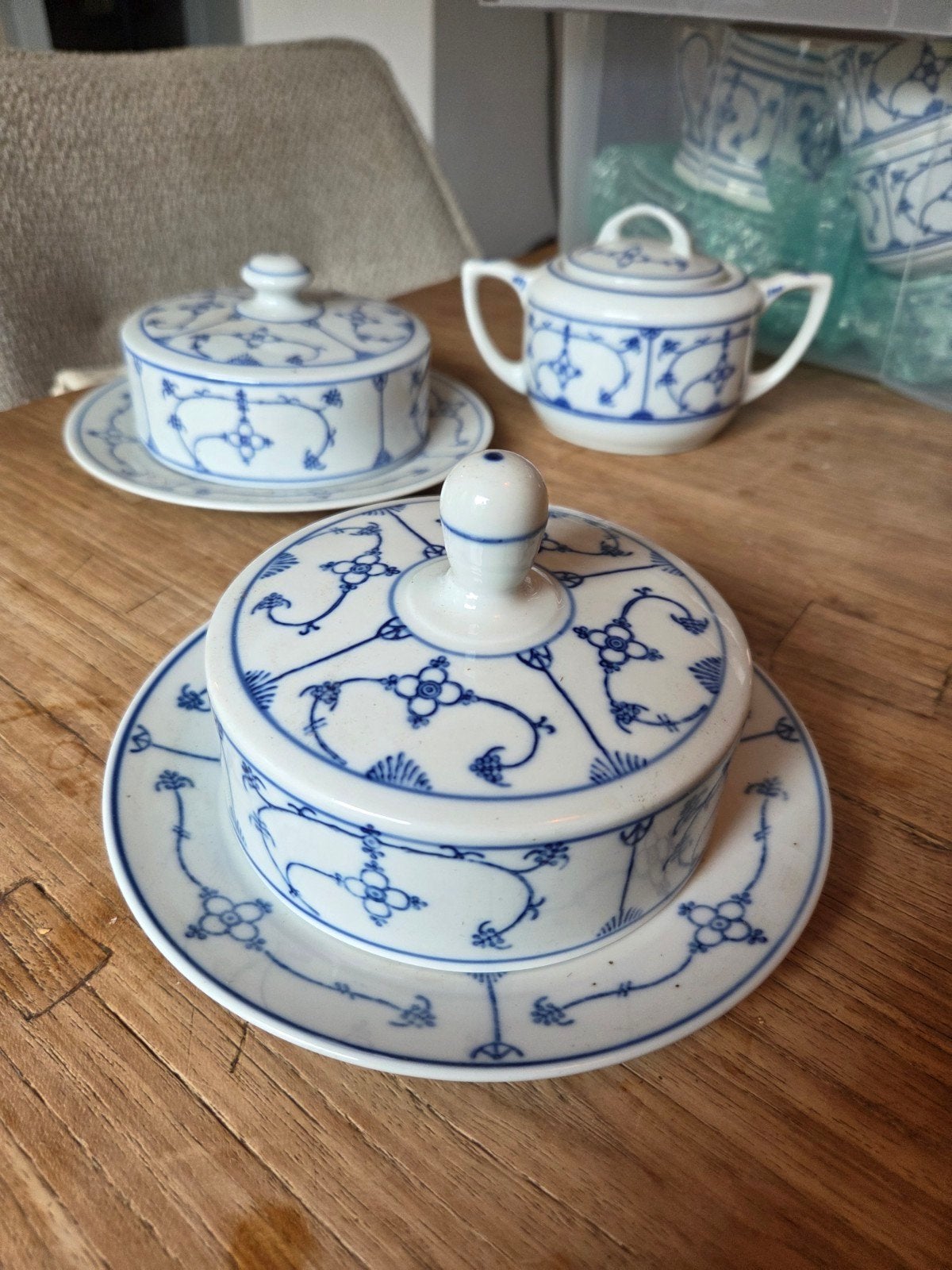 Botervloot origineel Blauw Saks, Ophalen