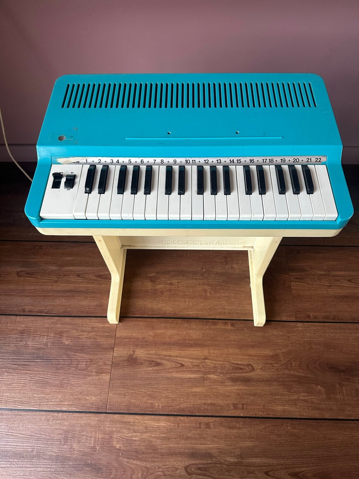 Golden organ antonelli toetsen keyboard retro jaren 70, Gebruikt, Overige aantallen, Met standaard, Ophalen
