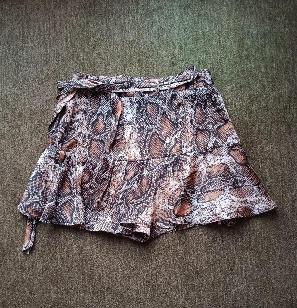 Zara skort rokbroekje slangenprint met riem, Kleding | Dames, Rokken, Maat 38/40 (M), Bruin, Zara, Ophalen of Verzenden