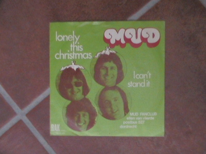 mud kerst jukebox single lonely this chrismas uit 1974, Verzenden, Zo goed als nieuw, Pop, Single