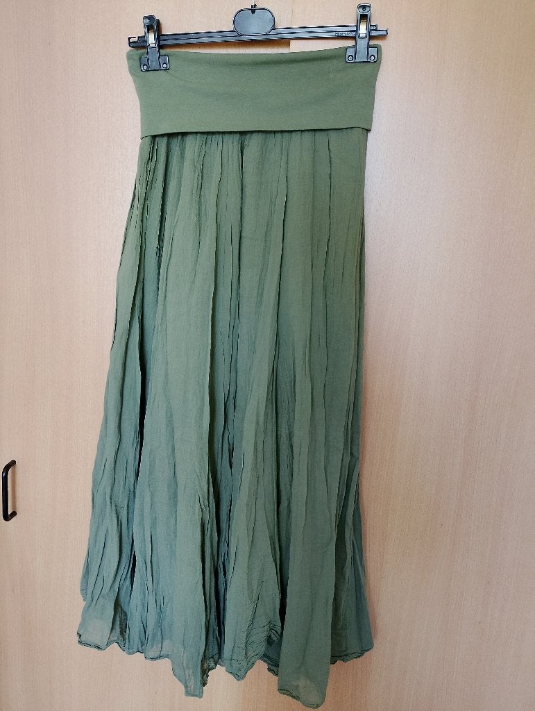 Groene rok met elastische tailleband, nieuw, Kleding | Dames, Rokken, Maat 38/40 (M), Nieuw, Ophalen of Verzenden, Onbekend