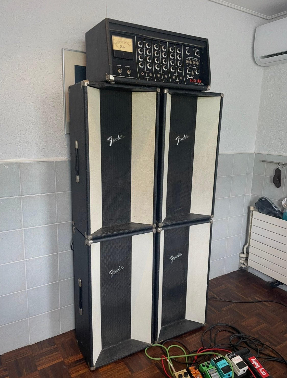 1976 Fender PS160 bas en gitaar buizenversterker, Ophalen, Gebruikt