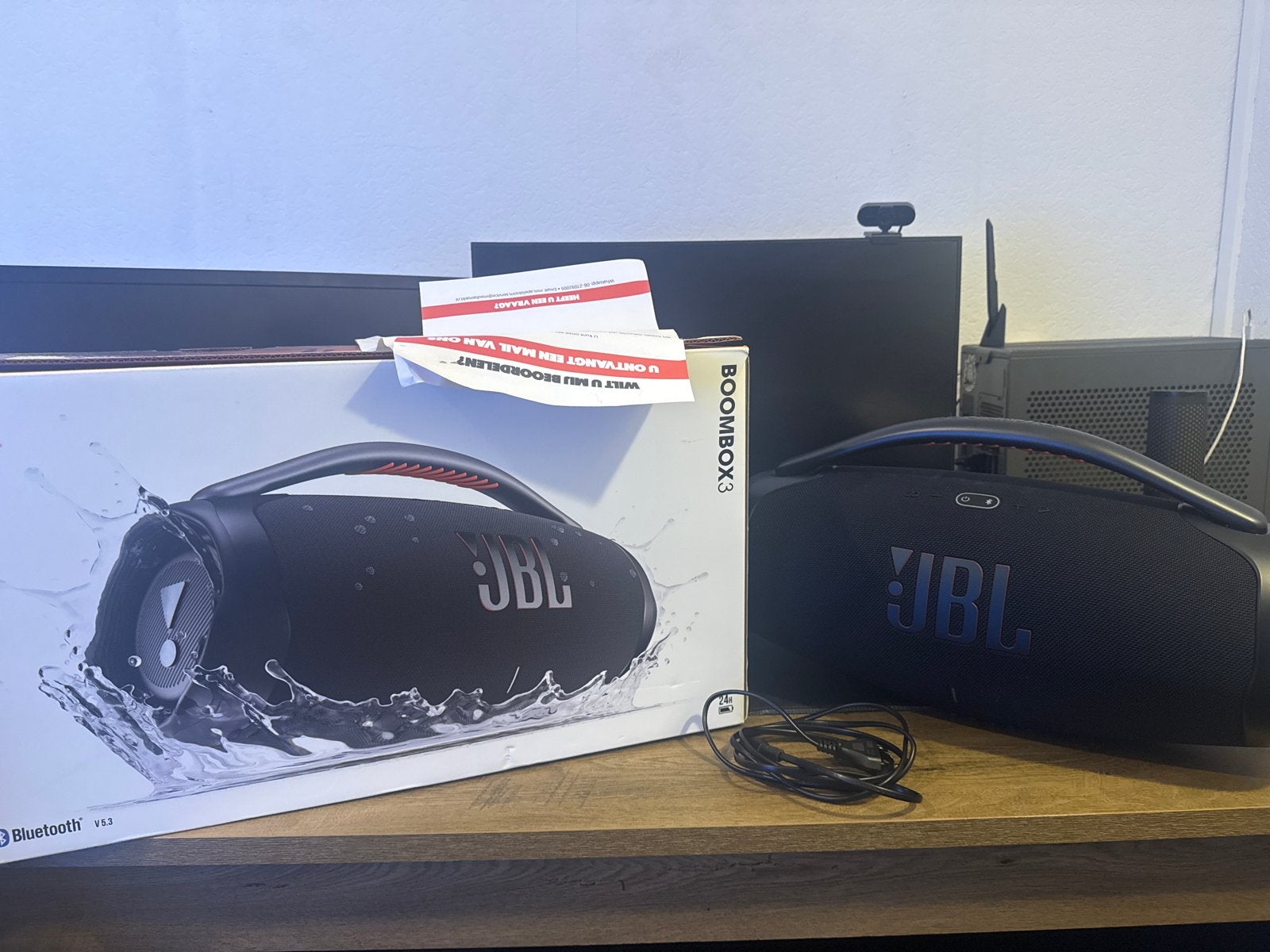 JBL Boombox 3 - Slechts 1x gebruikt!, Audio, Tv en Foto, Luidsprekers, JBL, Zo goed als nieuw, Draagbare speaker, Bluetooth
