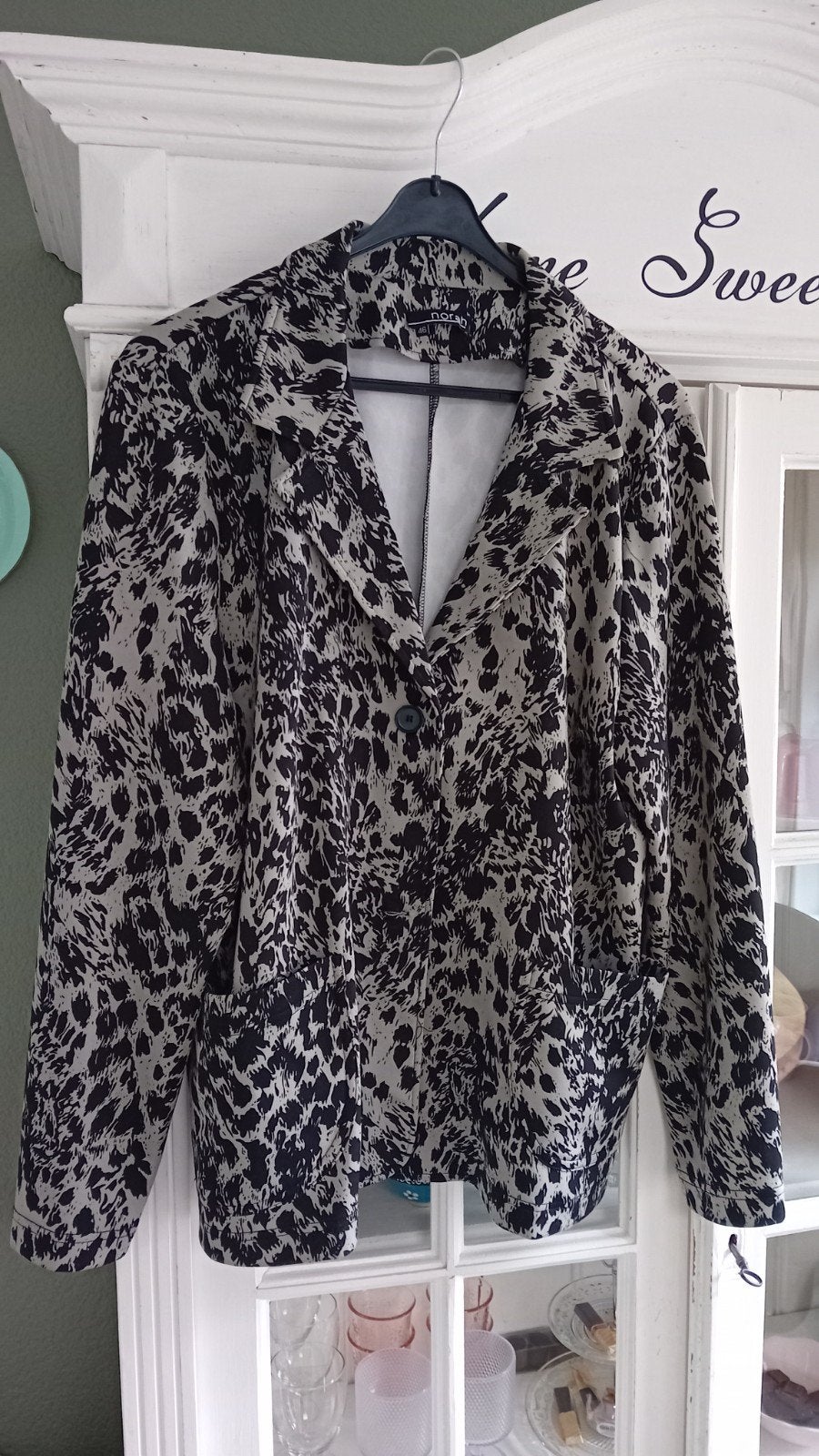 Blazer print maat 46, Kleding | Dames, Ophalen of Verzenden, Zo goed als nieuw, Maat 46/48 (XL) of groter