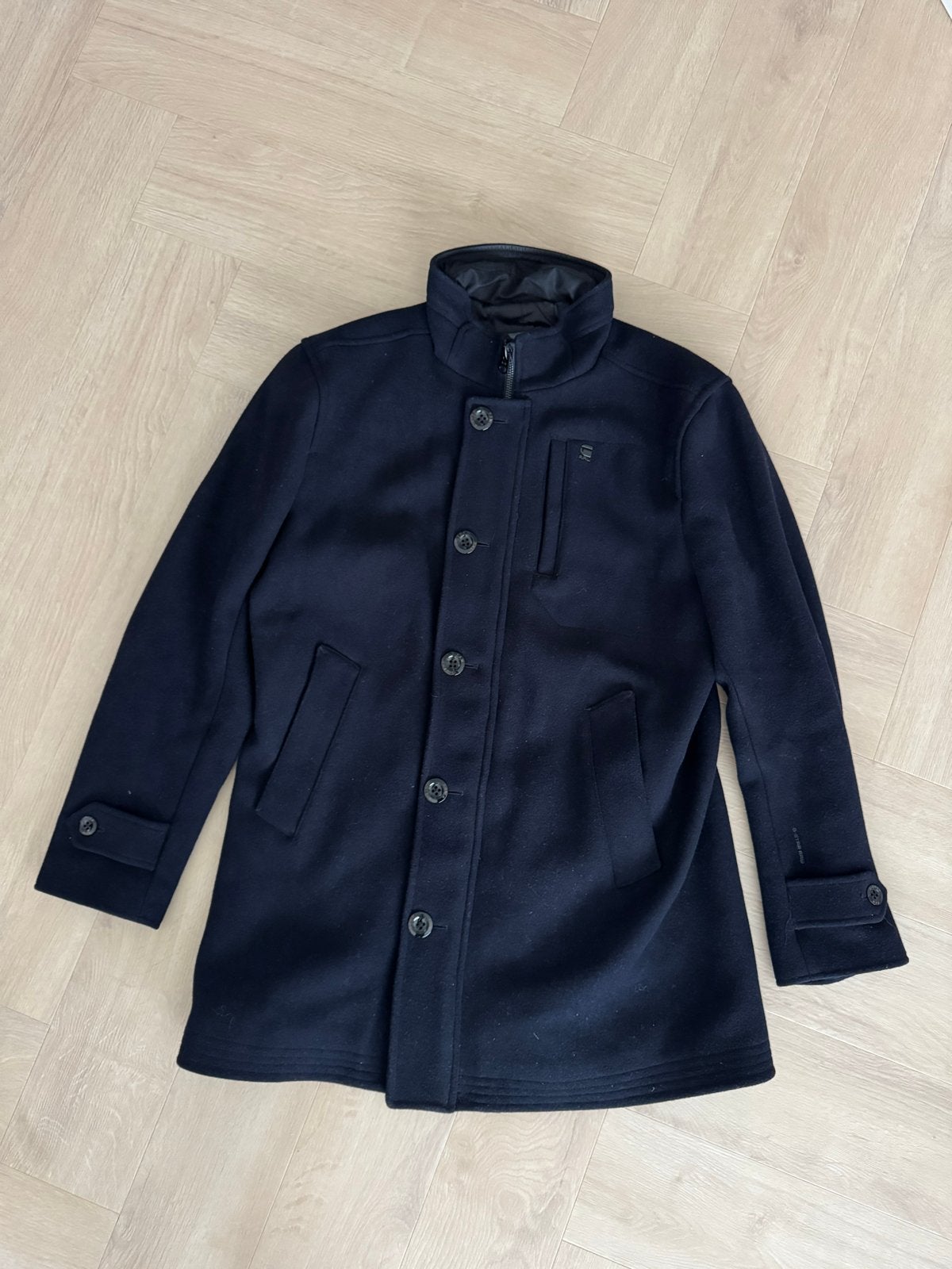 G-Star RAW Garber Trench Coat Wol Maat XXL, Ophalen of Verzenden, Zo goed als nieuw, Overige maten, Blauw