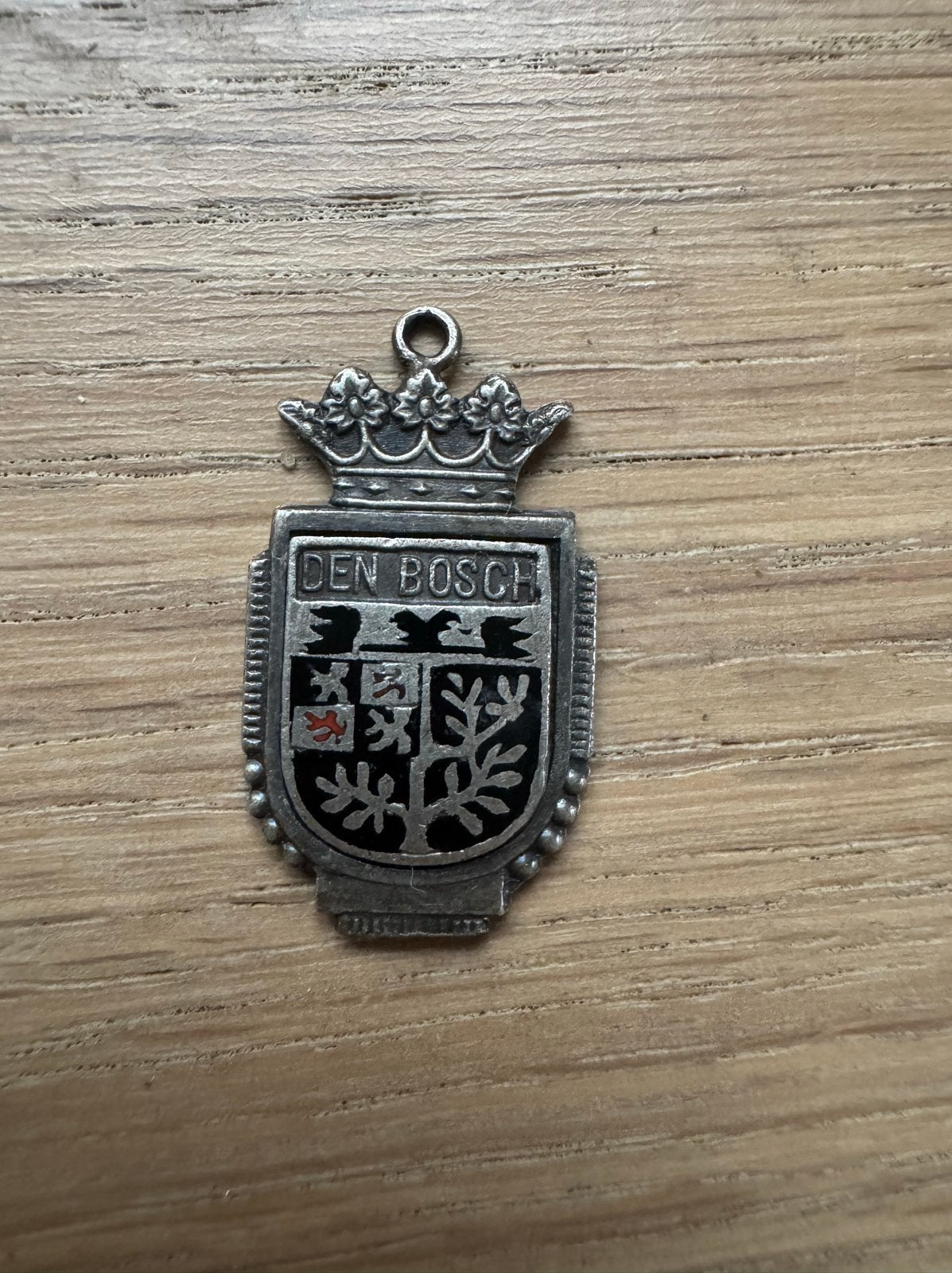 Vintage bedel 'Den Bosch' - Zilverkleurig, Overige merken, Overige materialen, Gebruikt, Ophalen of Verzenden