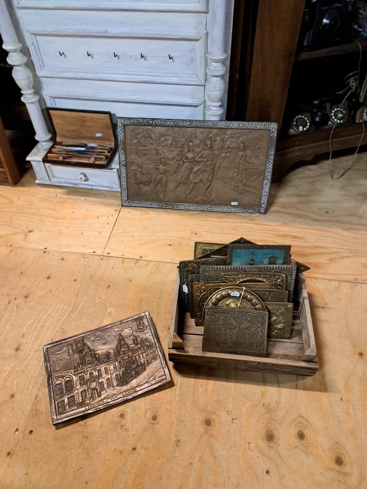 Koperen wandborden, Huis en Inrichting, Ophalen, Gebruikt