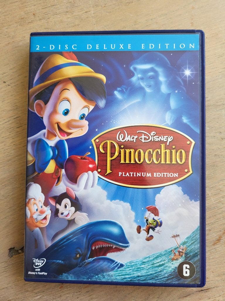 Walt Disney Pinocchio Platinum Edition 2-Disc Deluxe DVD, Tekenfilm, Amerikaans, Nederlands, Ophalen of Verzenden