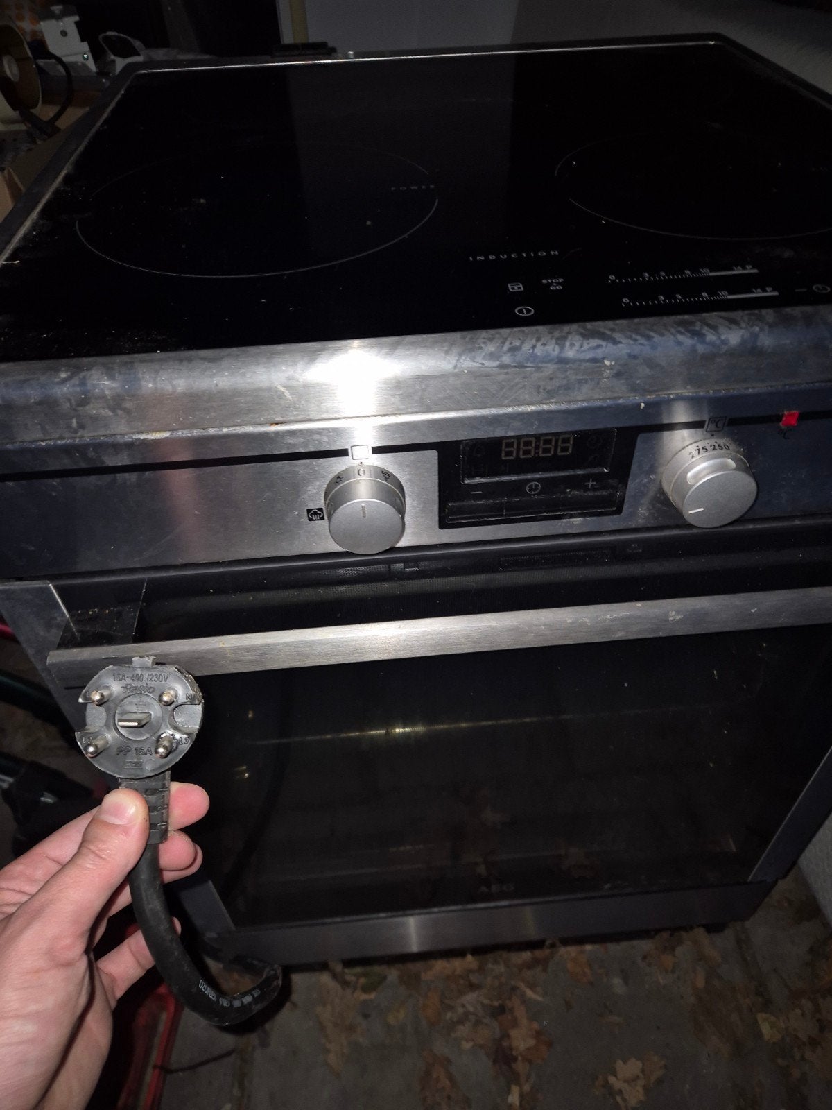 AEG Inductiefornuis met Oven, Ophalen, Gebruikt, Oven, Vrijstaand