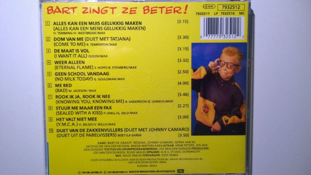 Bart de Graaff - Bart Zingt Ze Beter!, Ophalen of Verzenden, Zo goed als nieuw, Pop, Album