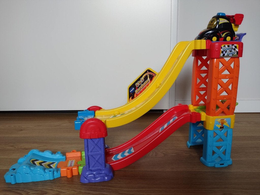 VTech Toet Toet Auto's 3 in 1 racebaan , Kinderen en Baby's, Speelgoed | Vtech, Ophalen of Verzenden, Zo goed als nieuw, 2 tot 4 jaar