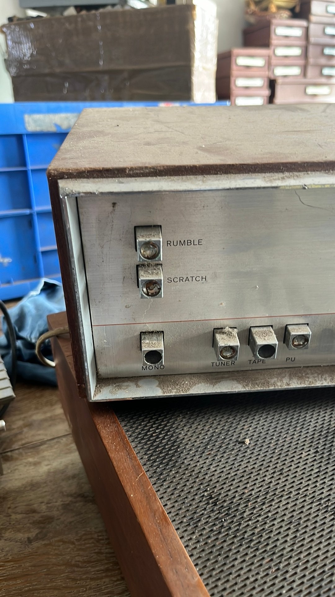 Philips vintage versterker jaren 60”stoffig en niet getest”, Ophalen of Verzenden