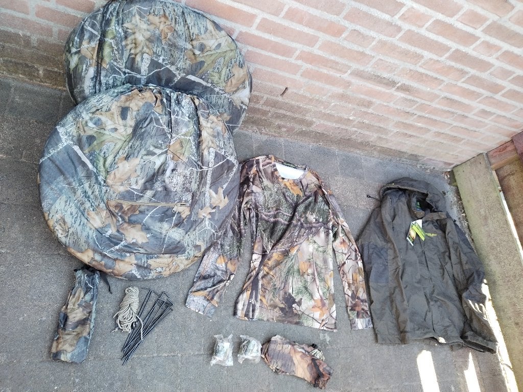 Complete Stealth Gear cmflagr 2x schuiltenten+kleding nieuw, Ophalen, Nieuw, Overige typen