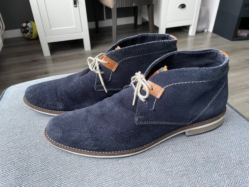 donkerblauwe NETTE VETERSCHOENEN maat 43 - WD014, Waddinxveen, Blauw, Ophalen of Verzenden, Zo goed als nieuw