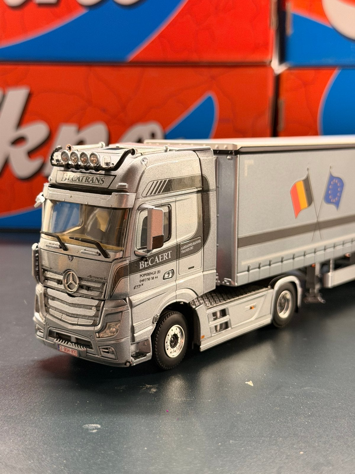 Tekno Mercedes-Benz Actros L Beca Trans, Ophalen of Verzenden, Zo goed als nieuw, Bus of Vrachtwagen, Tekno