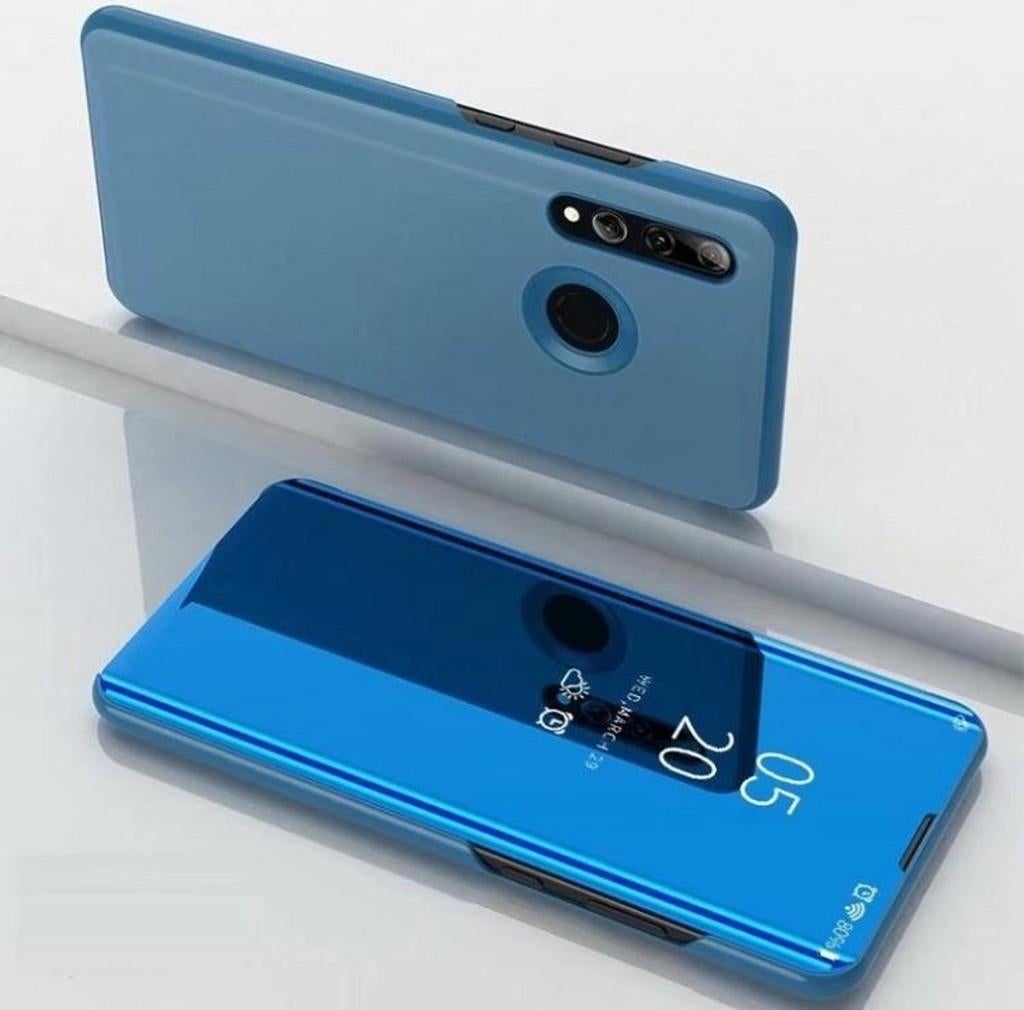 Clear View Stand Cover Set voor Huawei P Smart 2019 _ Blauw, Verzenden, Nieuw, Hoesje of Tasje