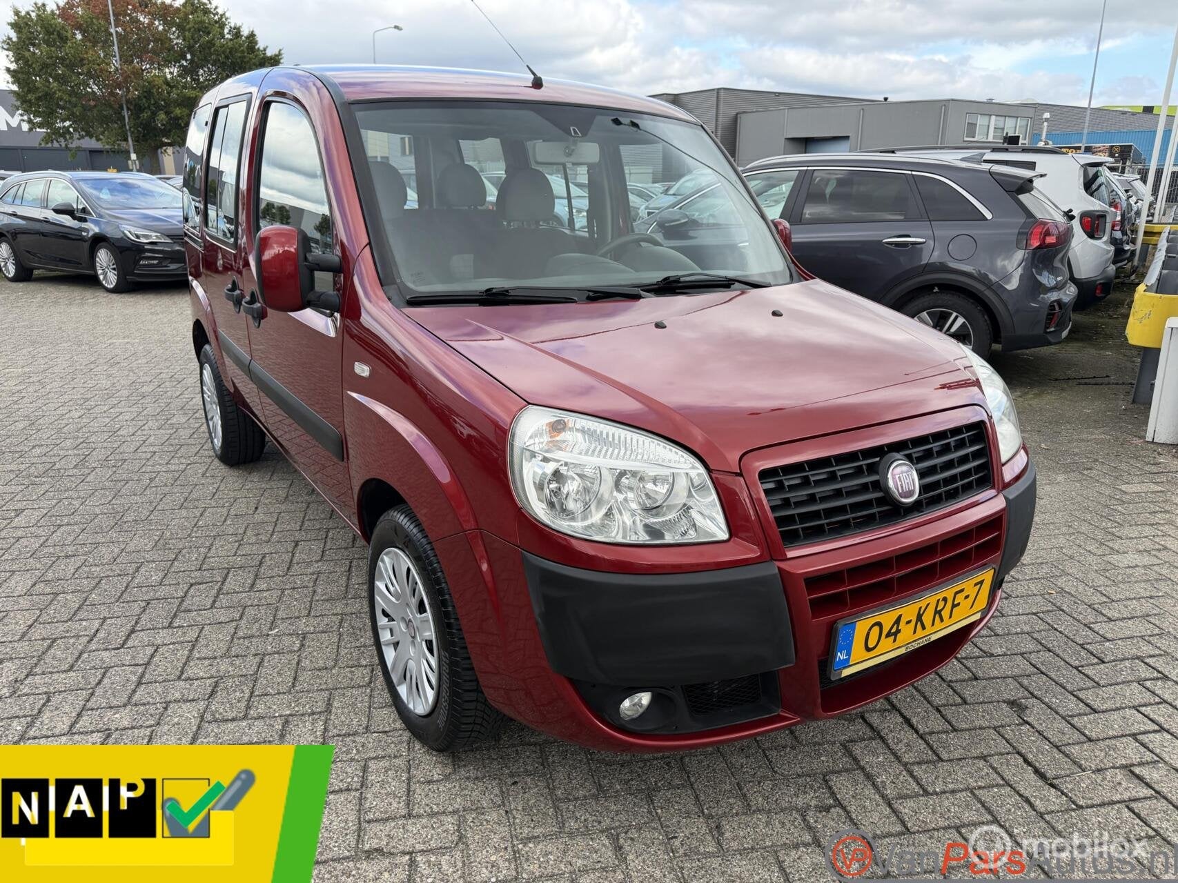 Fiat Doblo 1.4 Dynamic,Airco,Trekhaak,6-deurs,NAP!, Auto's, Voorwielaandrijving, Gebruikt, Doblo, 4 cilinders