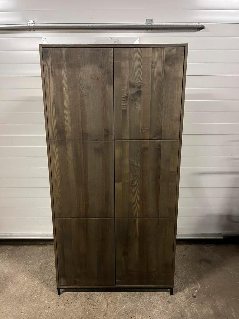 2 stuks mooie Luxe Donkerbuine houten kleding kasten, Huis en Inrichting, Ophalen, Zo goed als nieuw, 25 tot 50 cm
