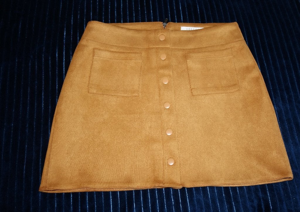 suède minirok van Costes, in maat 38:M, Maat 38/40 (M), Overige kleuren, Ophalen of Verzenden, Zo goed als nieuw